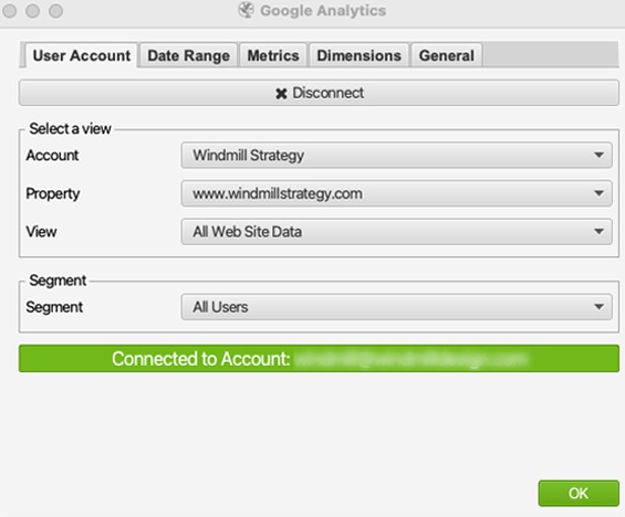 Screaming frog website audit google analytics