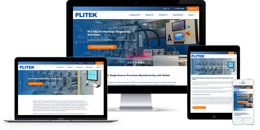 B2B Manufacturer Web Design Plitek Featured