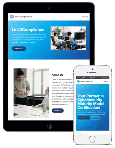 Cybersecurity Partner Web Design Link2Compliance Mobile