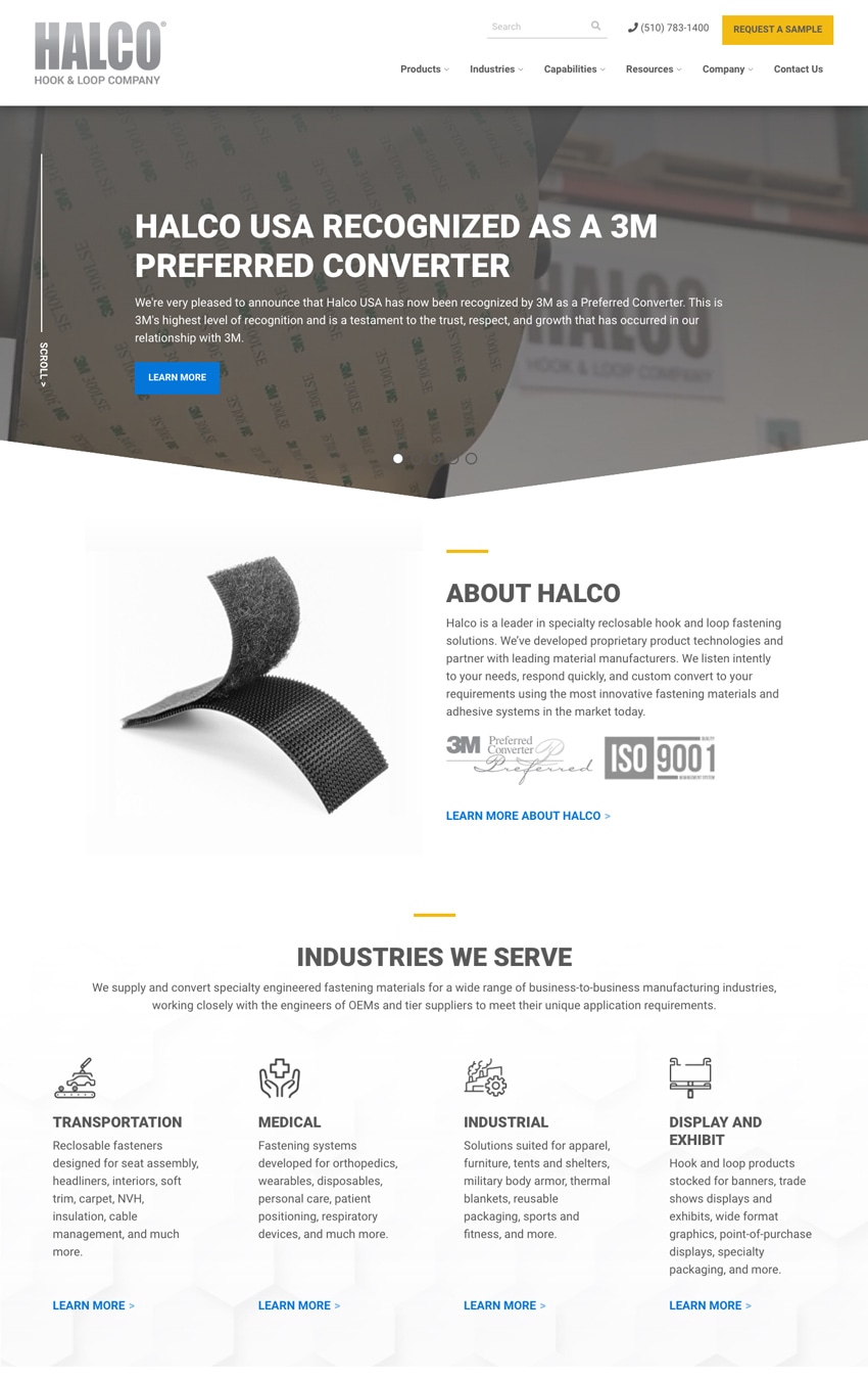 Best Aerospace and Defense Website Design Examples HALCO