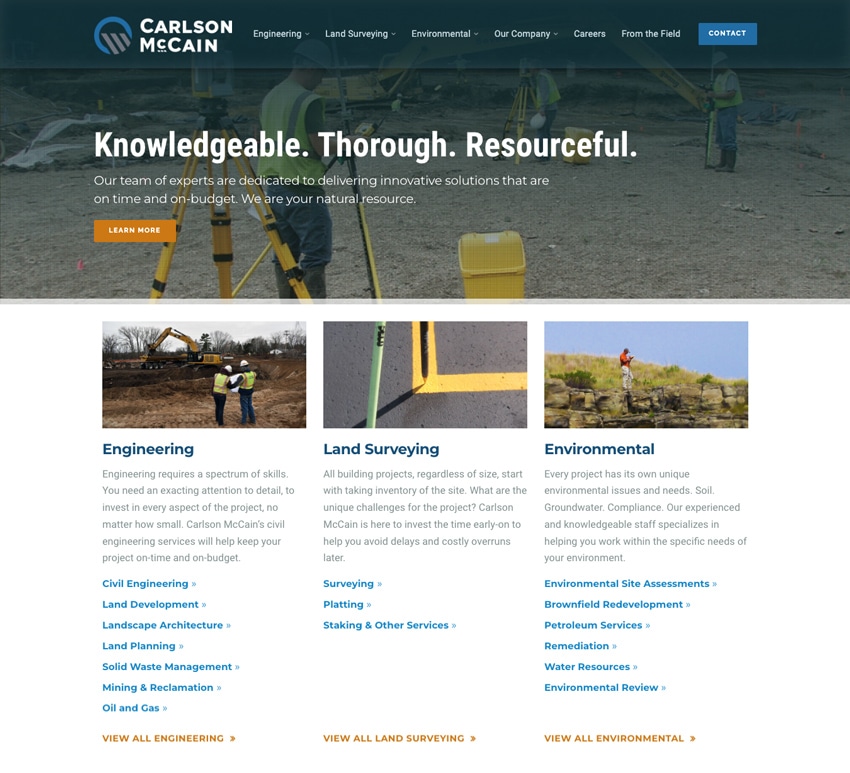 Best Engineering Website Design Examples Carlson McCain