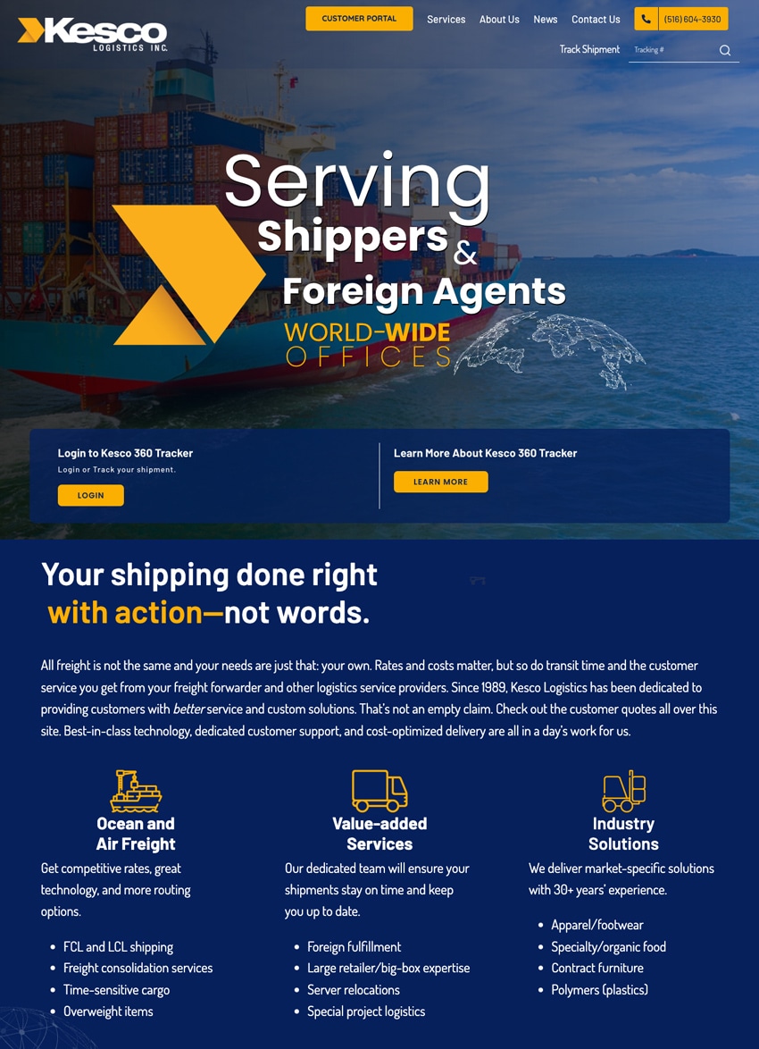 Best Logistics Website Design Examples Kesco