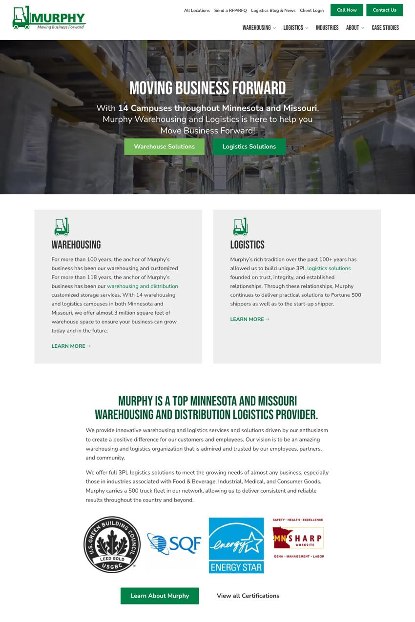 Best Logistics Website Design Examples Murphy