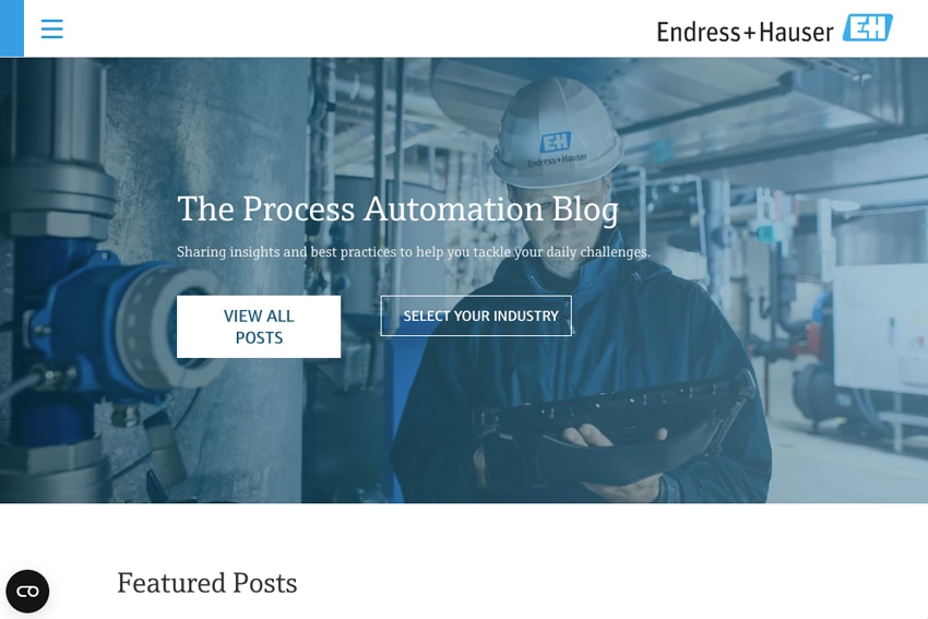 Best b2b Website Examples Endress Hauser