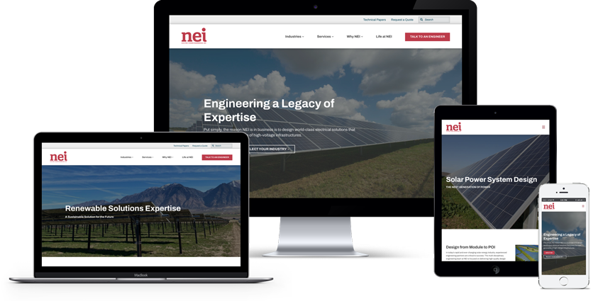 B2B Electrical Solutions Provider Web Design NEI Featured optimized