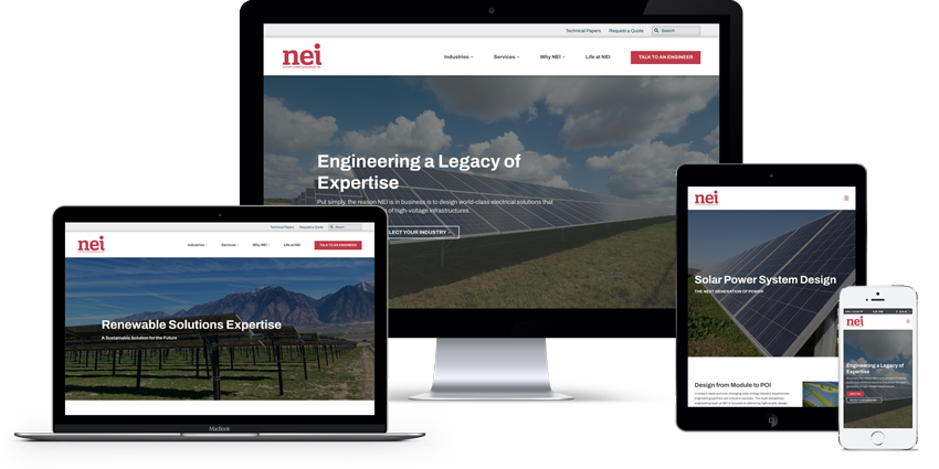 B2B Electrical Solutions Provider Web Design NEI Featured optimized