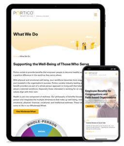 B2B Professional Services Website Design Portico Benefits Responsive