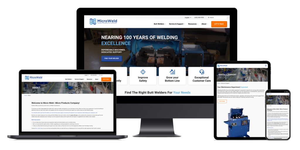 Industrial Website Redesign for Welding Equipment Manufacturer
