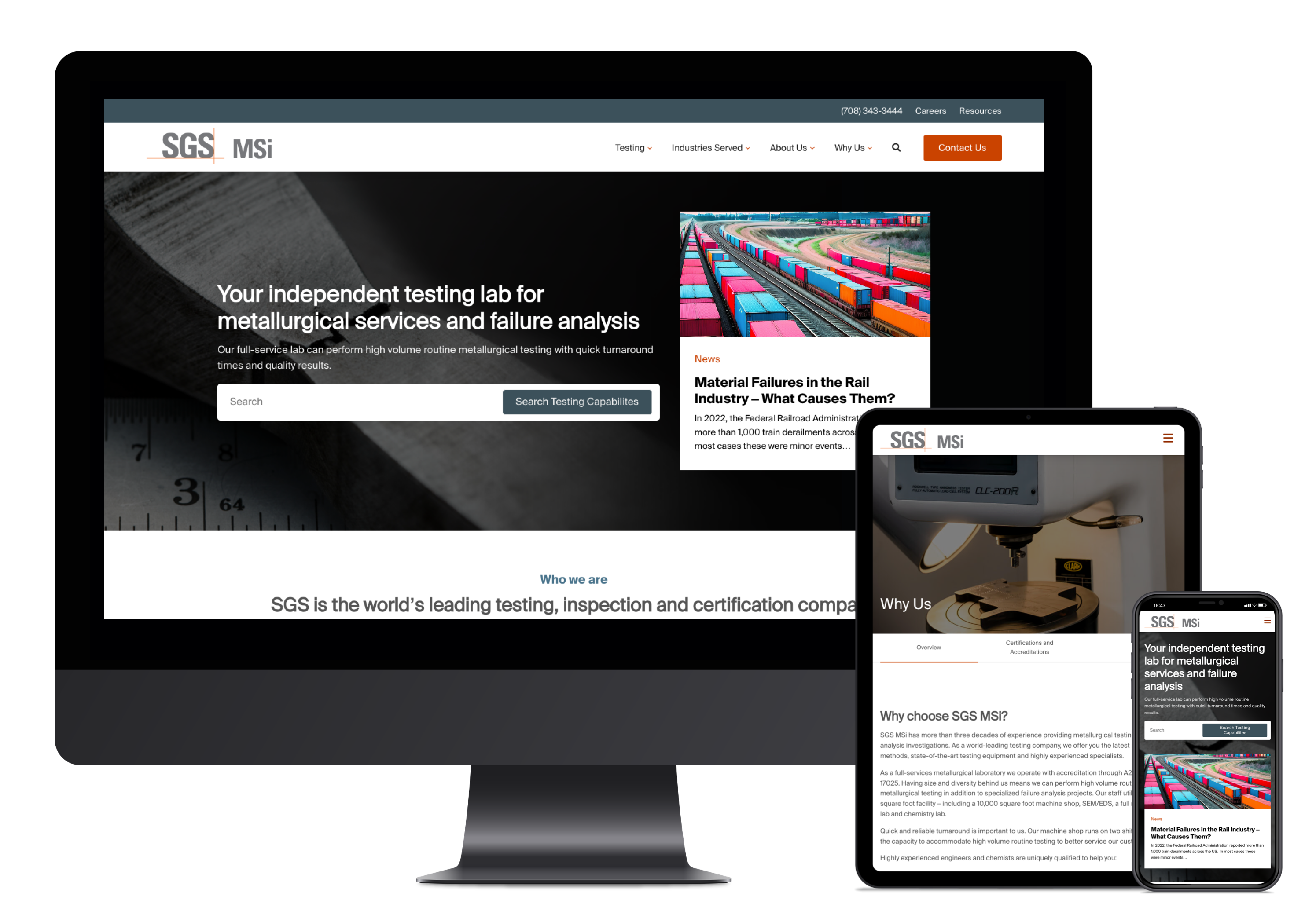 B2B Lab Testing Web Design SGS Featured Small