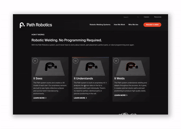Best Industrial Website Design Example Image - Path Robotics