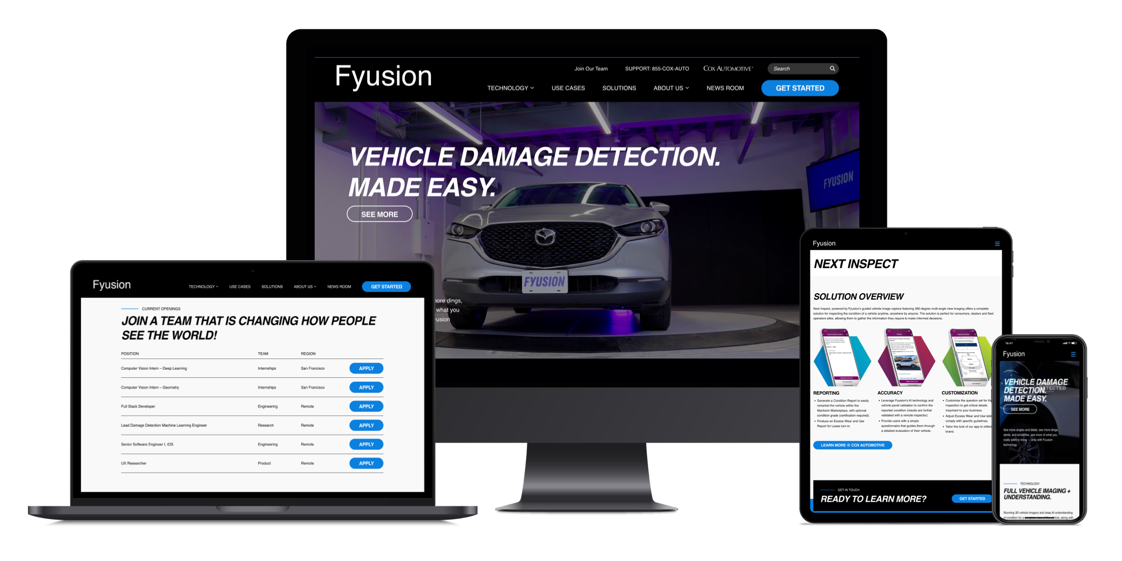 B2B Vehicle Imaging Technology web_ design Fyusion
