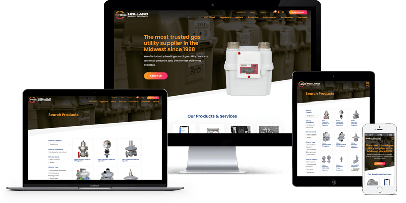 B2B Gas Product Distributor Web Design Holland Supply Company Featured