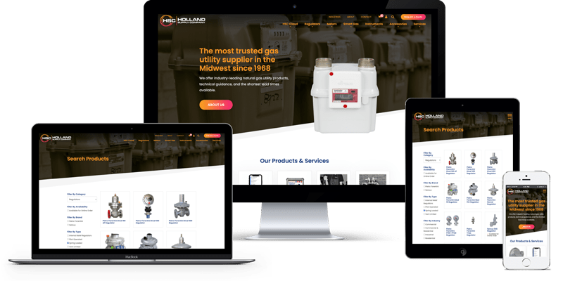 B2B Gas Product Distributor Web Design Holland Supply Company Featured