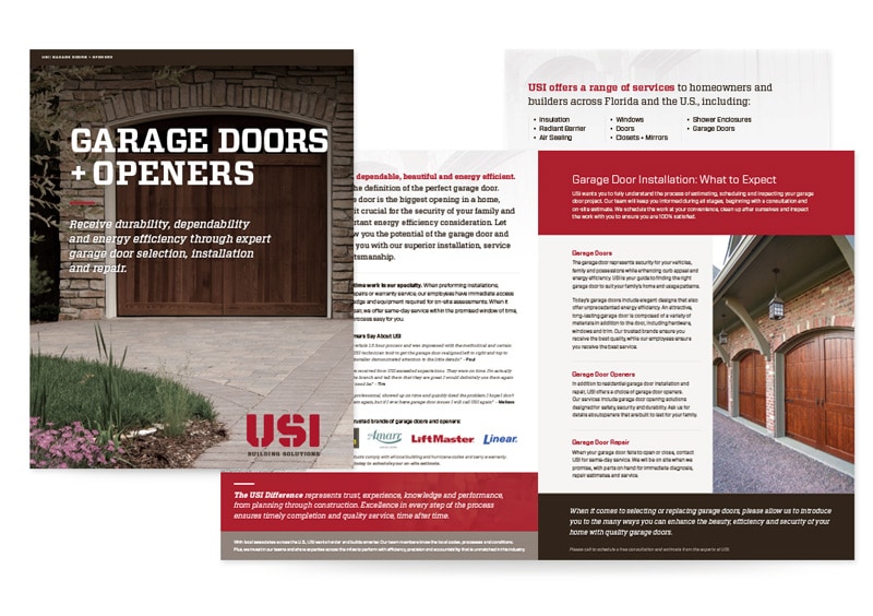 B2b Industrial Manufacturing Branding and Web Design Case Study USI Full Width Brochure