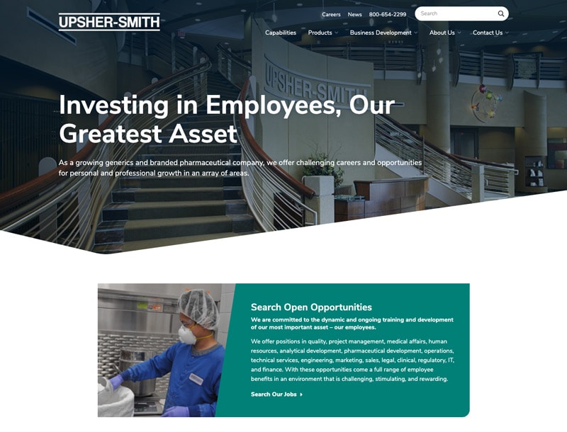 Careers Page Layout Upsher Smith