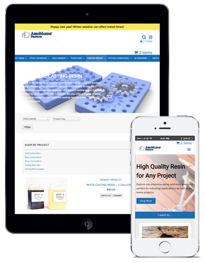 Liquid Molding Manufacturer Aeromarine Mobile Responsive