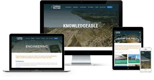 B2B Environmental Engineering Web Design Case Carlson McCain Featured
