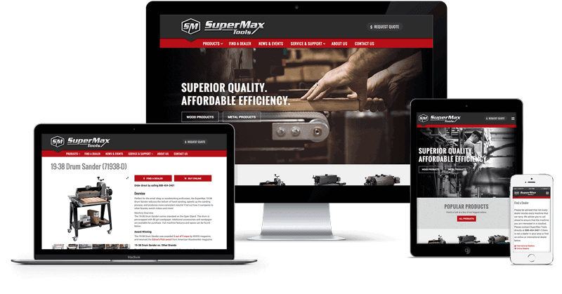 B2b Industrial Manufacturing Web Design Case Study Supermax Tools Feature