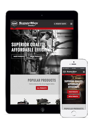 B2b Industrial Manufacturing Web Design Case Study Supermax Tools Mobile