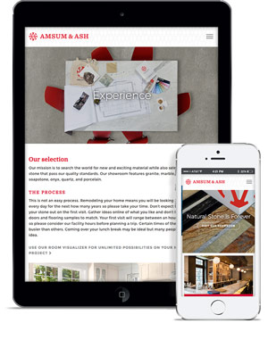 B2B Manufacturing Web Design Case Study Amsum and Ash Mobile
