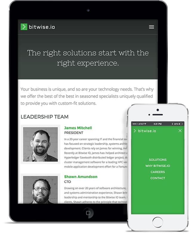 B2B Technology Consulting Web Design Case Bitwise Mobile