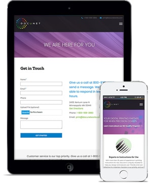 B2B Web Design Case Study Docunet Mobile
