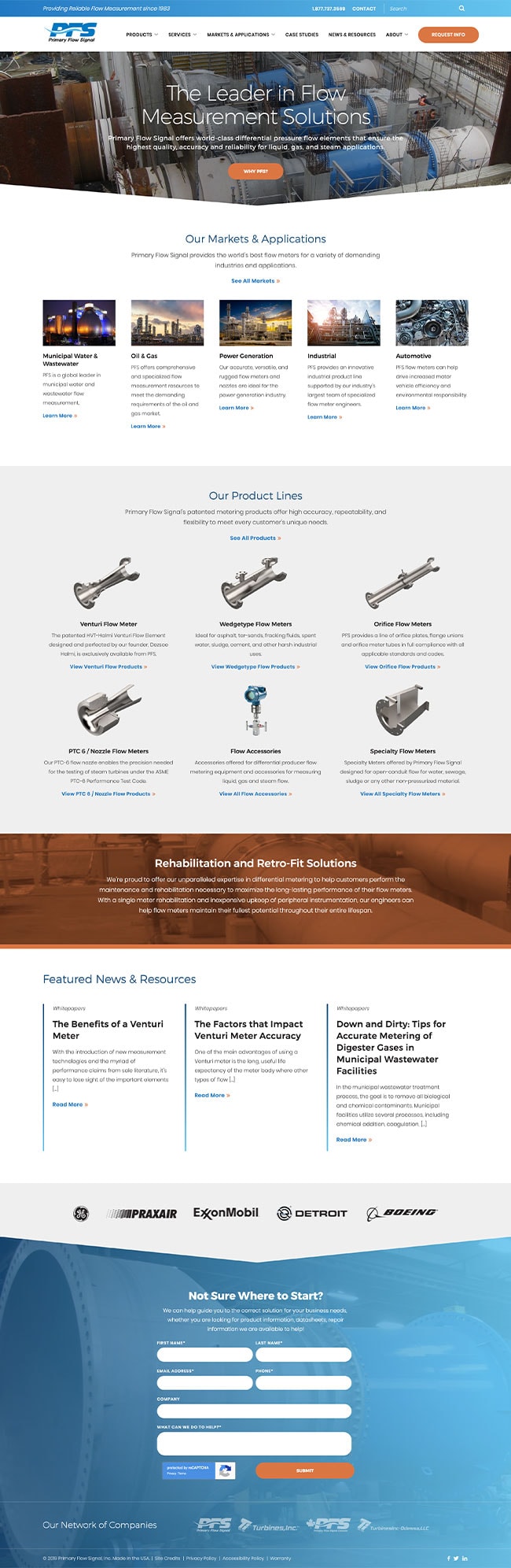 Industrial Website Design Homepage Primary Flow Signal