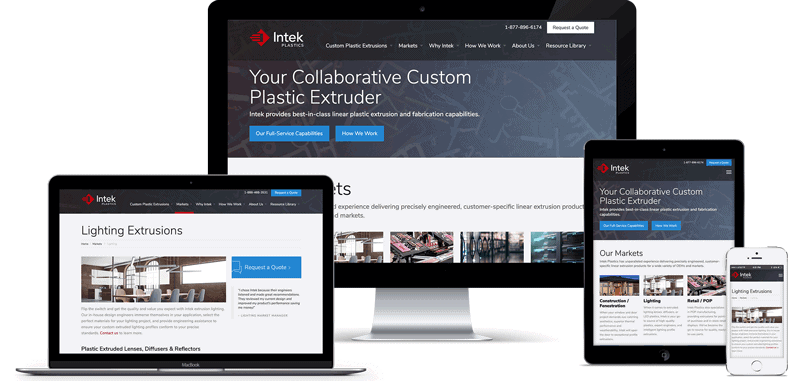 Manufacturing Web Design Intek Plastics Case Study Featured Image