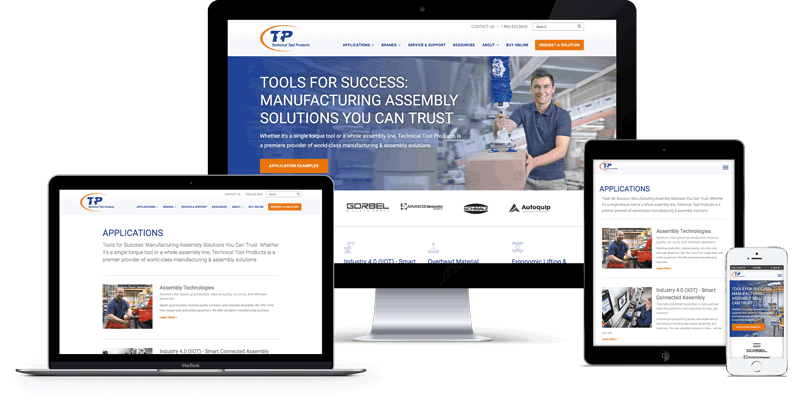 Industrial Manufacturing Web Design Technical Tool Case Study Featured Image