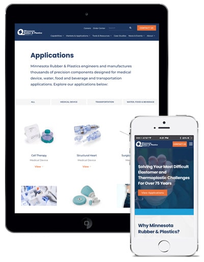 Medical Device Manufacturer Web Design Case Study MRP Mobile