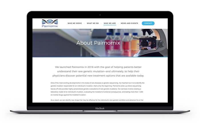 Medical Web Design Case Study Pairnomix Desktop