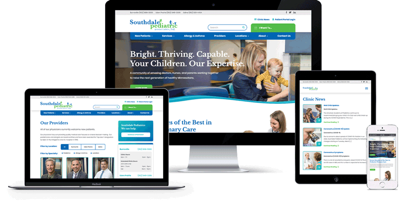Pediatric Website Design Southdale Pediatrics Case Study Feature Image