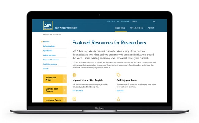 Publishing Web Design AIP Case Study Desktop